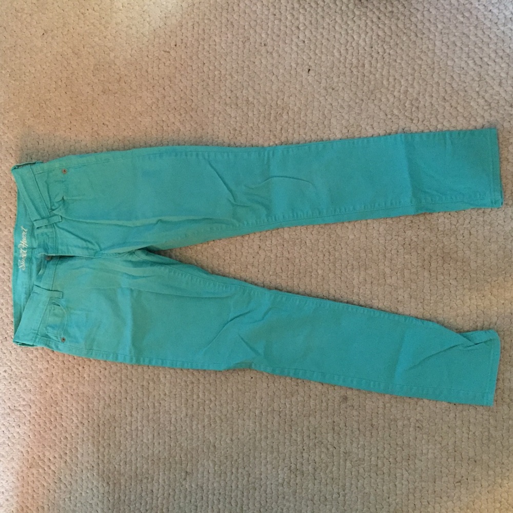 Old Navy's The Sweetheart Jeans in Teal, Size 2
